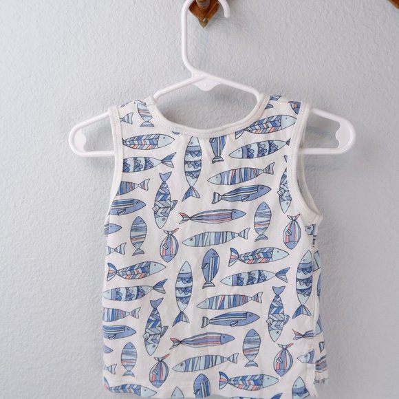 Peek Fish Pattern Tank & Harem Pants Outfit, 6-12 months - Picture 3 of 9